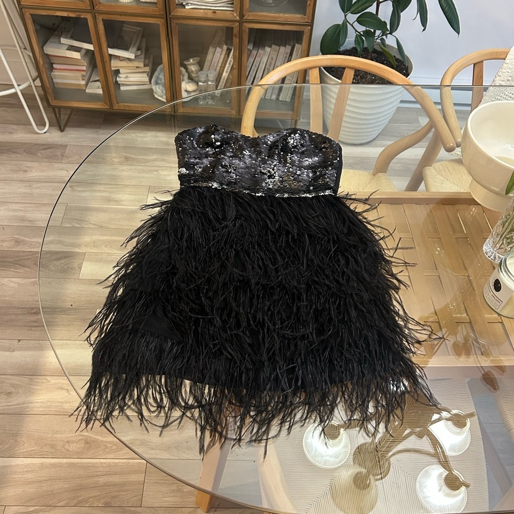 Authentic Feather and Sequin Stapless Dress
